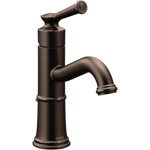 image:imageMoen Belfield Oil Rubbed Bronze OneHandle Bathroom Sink Faucet with Drain Assembly and Optional Deckplate 6402ORBOil Rubbed Bronze