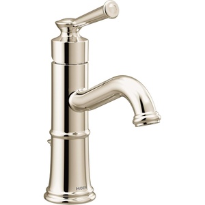 image:imageMoen Belfield Oil Rubbed Bronze OneHandle Bathroom Sink Faucet with Drain Assembly and Optional Deckplate 6402ORBPolished Nickel