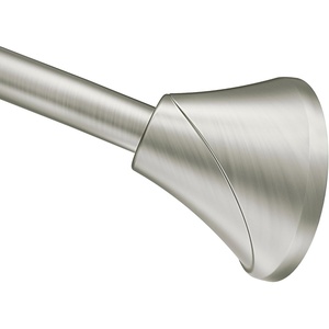 image:imageMoen Curved Tension Shower Curtain Rod 5760 in CSR2172BN  Curved rod design Tension mount installation Adjustable 5760 Brushed nickel finish No drilling requiredBrushed Nickel