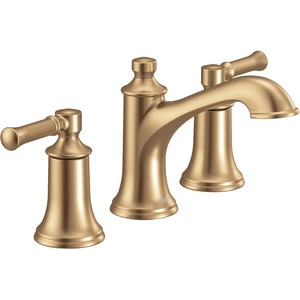 image:imageMoen Dartmoor Brushed Nickel TwoHandle High Arc Widespread Bathroom Sink Faucet for 3Hole Setups with Valve Included TV6805BNBronzed Gold