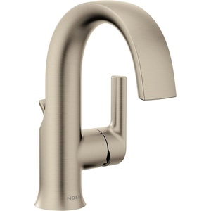 image:imageMoen Doux Brushed Nickel OneHandle High Arc Laminar Stream Bathroom Faucet Modern Bathroom Sink Faucet S6910BNBrushed Nickel