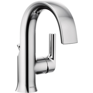 image:imageMoen Doux Brushed Nickel OneHandle High Arc Laminar Stream Bathroom Faucet Modern Bathroom Sink Faucet S6910BNChrome