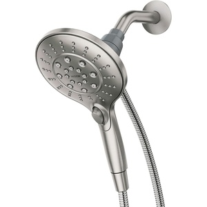 image:imageMoen Engage Chrome Magnetix SixFunction 55Inch Wide Handheld Shower Head with Hose and Magnetic Docking System 26112Spot Resist Brushed Nickel