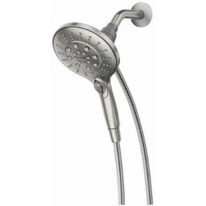 image:imageMoen Engage Chrome Magnetix SixFunction 55Inch Wide Handheld Shower Head with Hose and Magnetic Docking System 26112Spot Resist Brushed Nickel Pack of 2