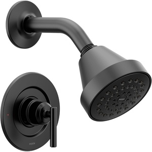 image:imageMoen Gibson Matte Black EcoPerformance Modern Shower Trim Featuring Bathroom Showerhead and Lever Handle PosiTemp Valve Required T2902EPBLPack of 1