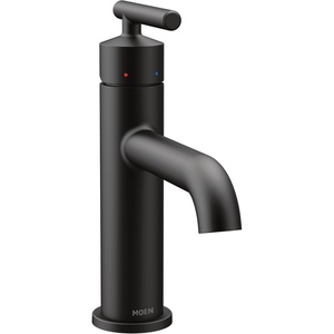 image:imageMoen Gibson OneHandle Single Hole Modern Bathroom Sink Faucet with Optional Deckplate Chrome 6145Matte Black