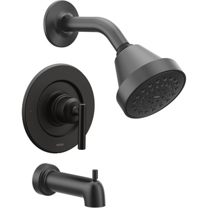image:imageMoen Gibson Pressure Balancing EcoPerformance Showerhead Shower Handle and Tub Spout PosiTemp Valve Required Matte Black T2903EPBLMatte Black
