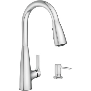 image:imageMoen Haelyn Matte Black Kitchen Faucet Featuring Pulldown Sprayer with Power Boost for a Faster Clean Modern Kitchen Faucet SingleHandle Easy Installation 87627BLChrome