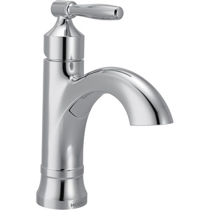 image:imageMoen Halle Spot Resist Brushed Nickel OneHandle Single Hole Bathroom Sink Faucet with Optional Deckplate 84970SRNChrome