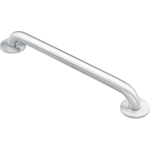 image:imageMoen Home Care Bathroom Safety 24 Inch Stainless Steel Handicap Grab Bar for Bathtub and Shower Heavy Duty Handle Elderly Assistance Product with Concealed Screws 8724Silver