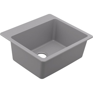 image:imageMoen Host White Granite 25Inch Wide x 95Inch Deep Dual Mount Single Bowl Kitchen or Bar Sink GGW3019BGray