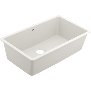 image:imageMoen Host White Granite 33Inch Wide x 95Inch Deep Undermount Single Bowl Kitchen Sink GGW4010BWhite