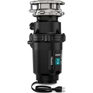 image:imageMoen Lite Series PRO Compact Continuous Feed Garbage Disposal for Kitchen Sink with Power Cord GXP33C05 HP