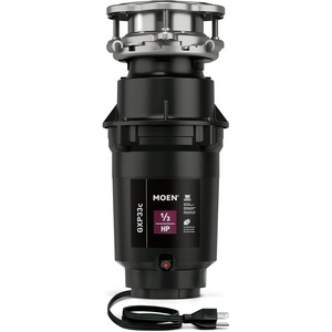 image:imageMoen Lite Series PRO Compact Continuous Feed Garbage Disposal for Kitchen Sink with Power Cord GXP33C13 HP
