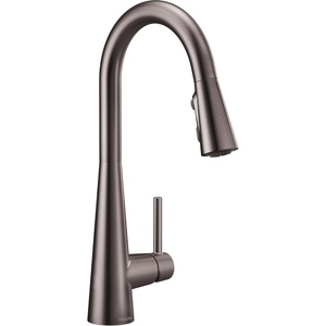 image:imageMoen Sleek Spot Resist Stainless OneHandle SingleHole Pulldown Kitchen Faucet with PowerBoost Technology for Faster Water Flow 7864SRSBlack Stainless