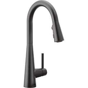 image:imageMoen Sleek Spot Resist Stainless OneHandle SingleHole Pulldown Kitchen Faucet with PowerBoost Technology for Faster Water Flow 7864SRSMatte Black