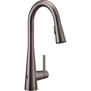 image:imageMoen Sleek Spot Resist Stainless OneHandle SingleHole Pulldown Kitchen Faucet with PowerBoost Technology for Faster Water Flow 7864SRSSpot Resist Black Stainless