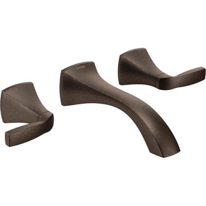 image:imageMoen T6906BG Voss TwoHandle Wall Mount Bathroom Faucet Trim Kit Valve Required Brushed GoldBronze