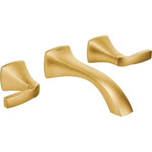 image:imageMoen T6906BG Voss TwoHandle Wall Mount Bathroom Faucet Trim Kit Valve Required Brushed GoldGold