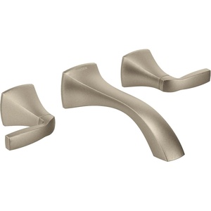 image:imageMoen T6906BG Voss TwoHandle Wall Mount Bathroom Faucet Trim Kit Valve Required Brushed GoldNickel