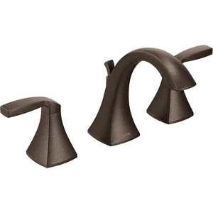 image:imageMoen Voss OilRubbed Bronze Contemporary TwoHandle Widespread Bathroom Sink Faucet Trim Kit for Adjustable 3Hole Installations Valve Required T6905ORB05