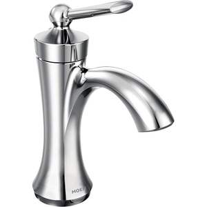 image:imageMoen Wynford Chrome OneHandle HighArc Bathroom Faucet with Drain Assembly for One or Three Hole Setups 4500Chrome