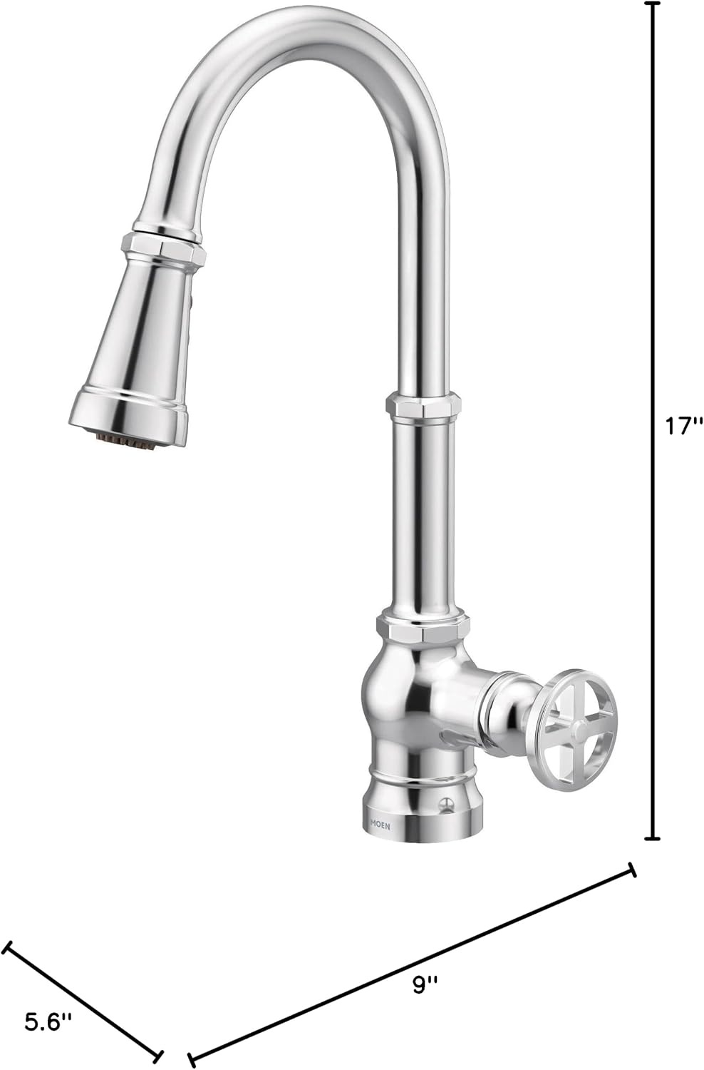 image:imageMoen Paterson Spot Resist Stainless Water Filtration OneHandle High Arc Pulldown Kitchen Faucet Water Filter for Sink Faucet Sold Separately FS72003SRSChrome