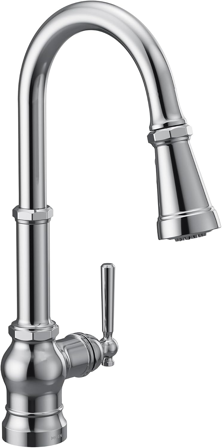 image:imageMoen Paterson Spot Resist Stainless Water Filtration OneHandle High Arc Pulldown Kitchen Faucet Water Filter for Sink Faucet Sold Separately FS72003SRSChrome