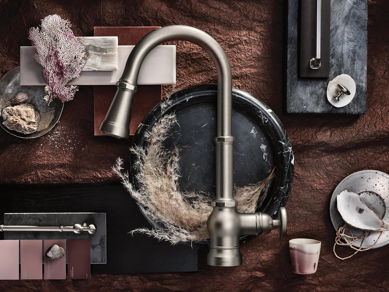 image:imageMoen Paterson Spot Resist Stainless Water Filtration OneHandle High Arc Pulldown Kitchen Faucet Water Filter for Sink Faucet Sold Separately FS72003SRSSpot Resist Stainless