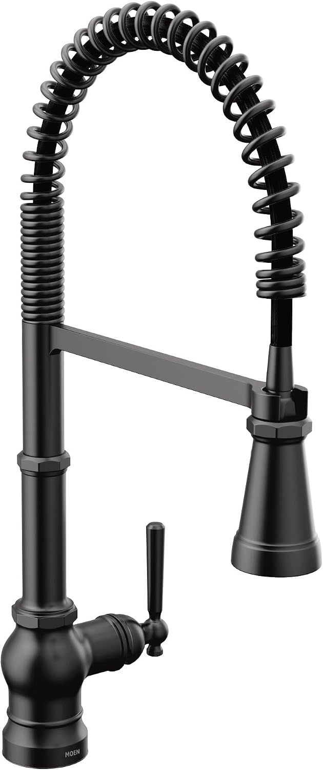 image:imageMoen Paterson Spot Resist Stainless Water Filtration OneHandle High Arc Pulldown Kitchen Faucet Water Filter for Sink Faucet Sold Separately FS72003SRSMatte Black