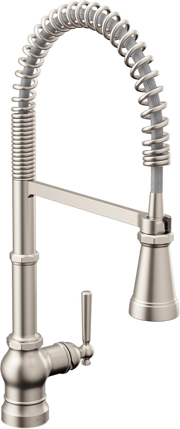 image:imageMoen Paterson Spot Resist Stainless Water Filtration OneHandle High Arc Pulldown Kitchen Faucet Water Filter for Sink Faucet Sold Separately FS72003SRSSpot Resist Stainless