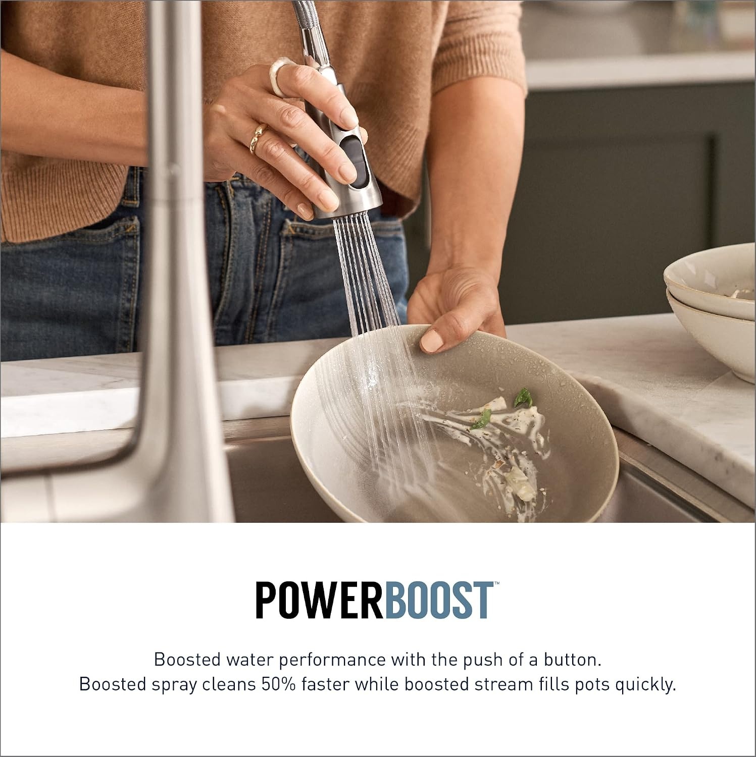 image:imageMoen Paterson Spot Resist Stainless Water Filtration OneHandle High Arc Pulldown Kitchen Faucet Water Filter for Sink Faucet Sold Separately FS72003SRSSpot Resist Stainless