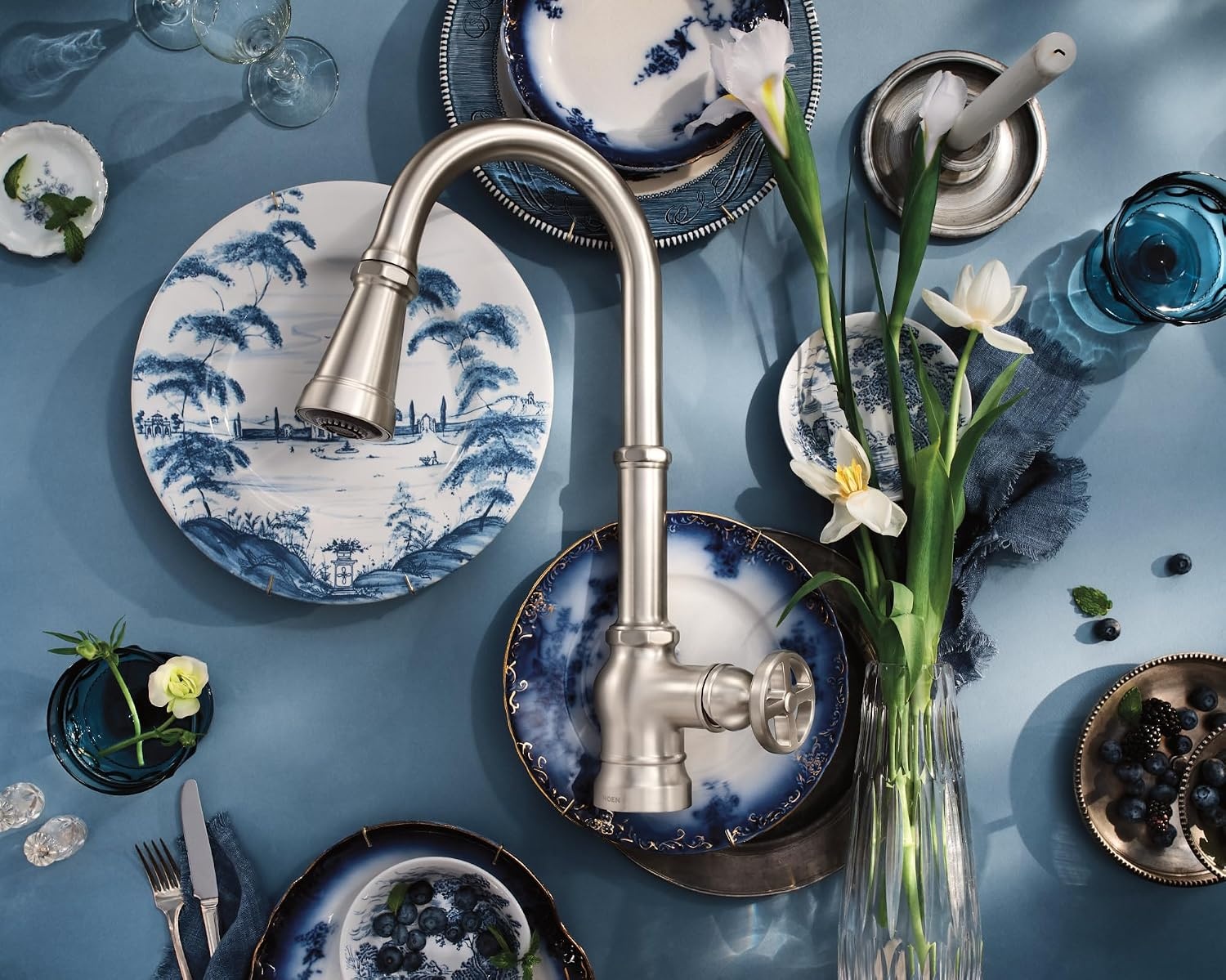 image:imageMoen Paterson Spot Resist Stainless Water Filtration OneHandle High Arc Pulldown Kitchen Faucet Water Filter for Sink Faucet Sold Separately FS72003SRSSpot Resist Stainless