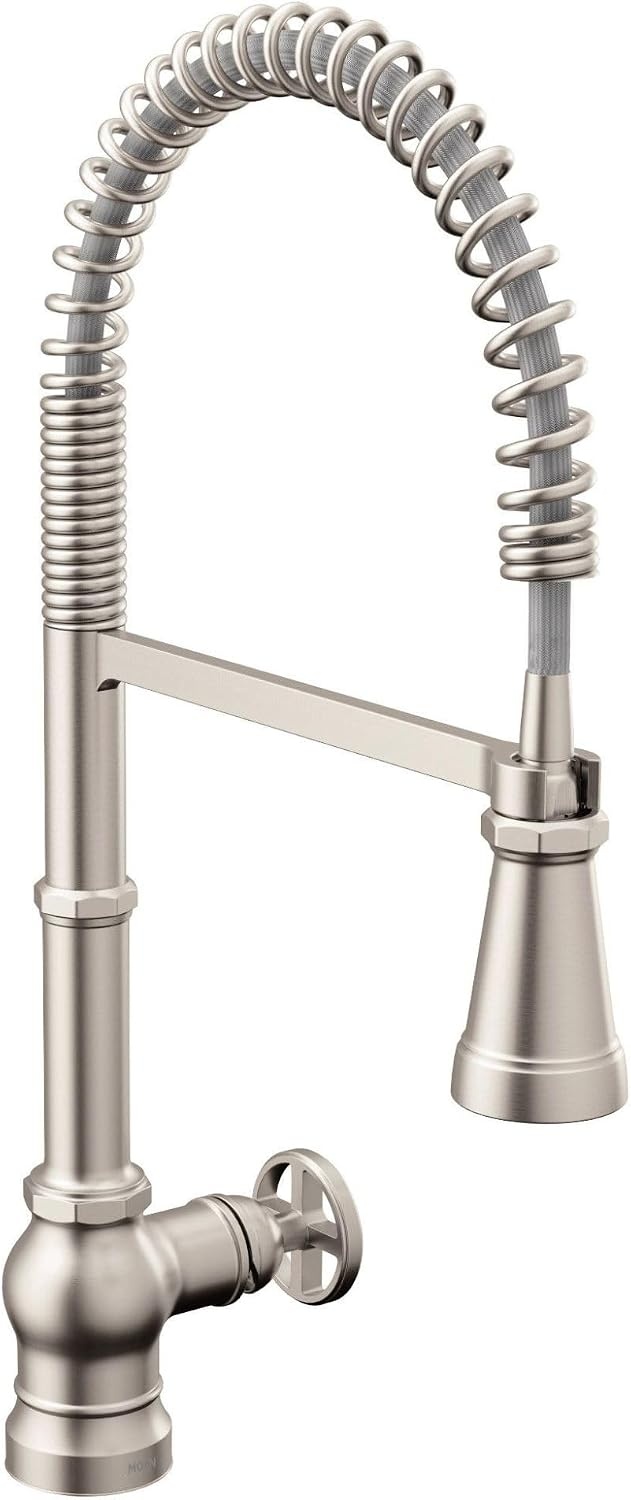 image:imageMoen Paterson Spot Resist Stainless Water Filtration OneHandle High Arc Pulldown Kitchen Faucet Water Filter for Sink Faucet Sold Separately FS72003SRSSpot Resist Stainless