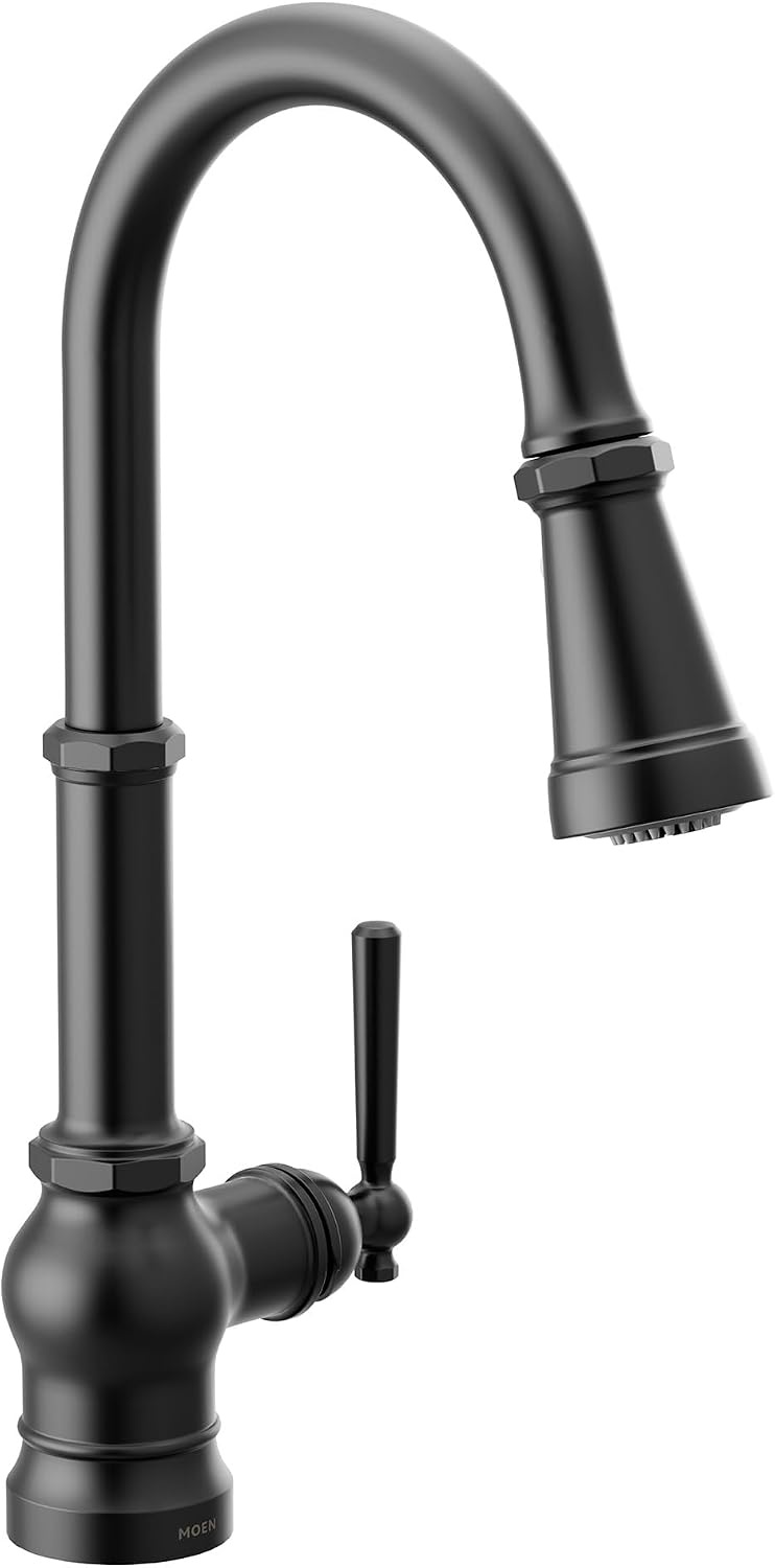 image:imageMoen Paterson Spot Resist Stainless Water Filtration OneHandle High Arc Pulldown Kitchen Faucet Water Filter for Sink Faucet Sold Separately FS72003SRSMatte Black