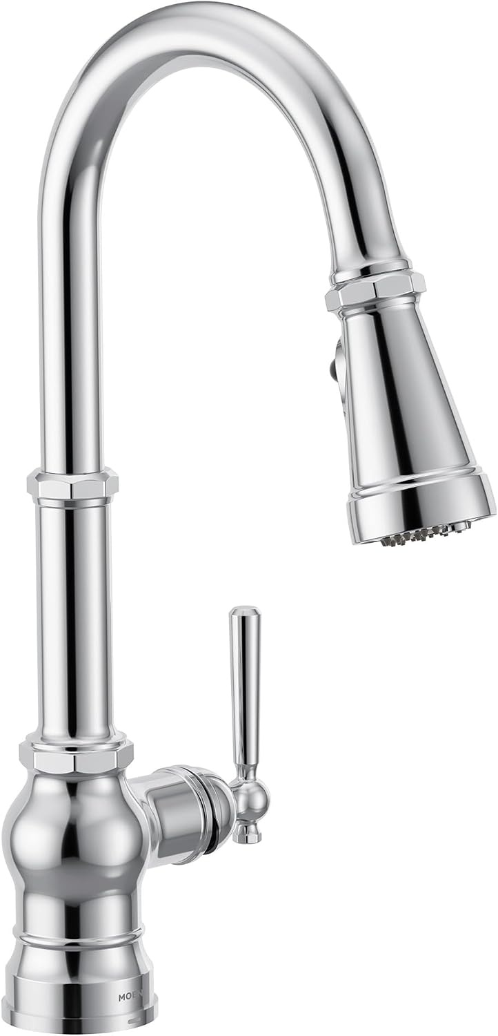 image:imageMoen Paterson Spot Resist Stainless Water Filtration OneHandle High Arc Pulldown Kitchen Faucet Water Filter for Sink Faucet Sold Separately FS72003SRSChrome
