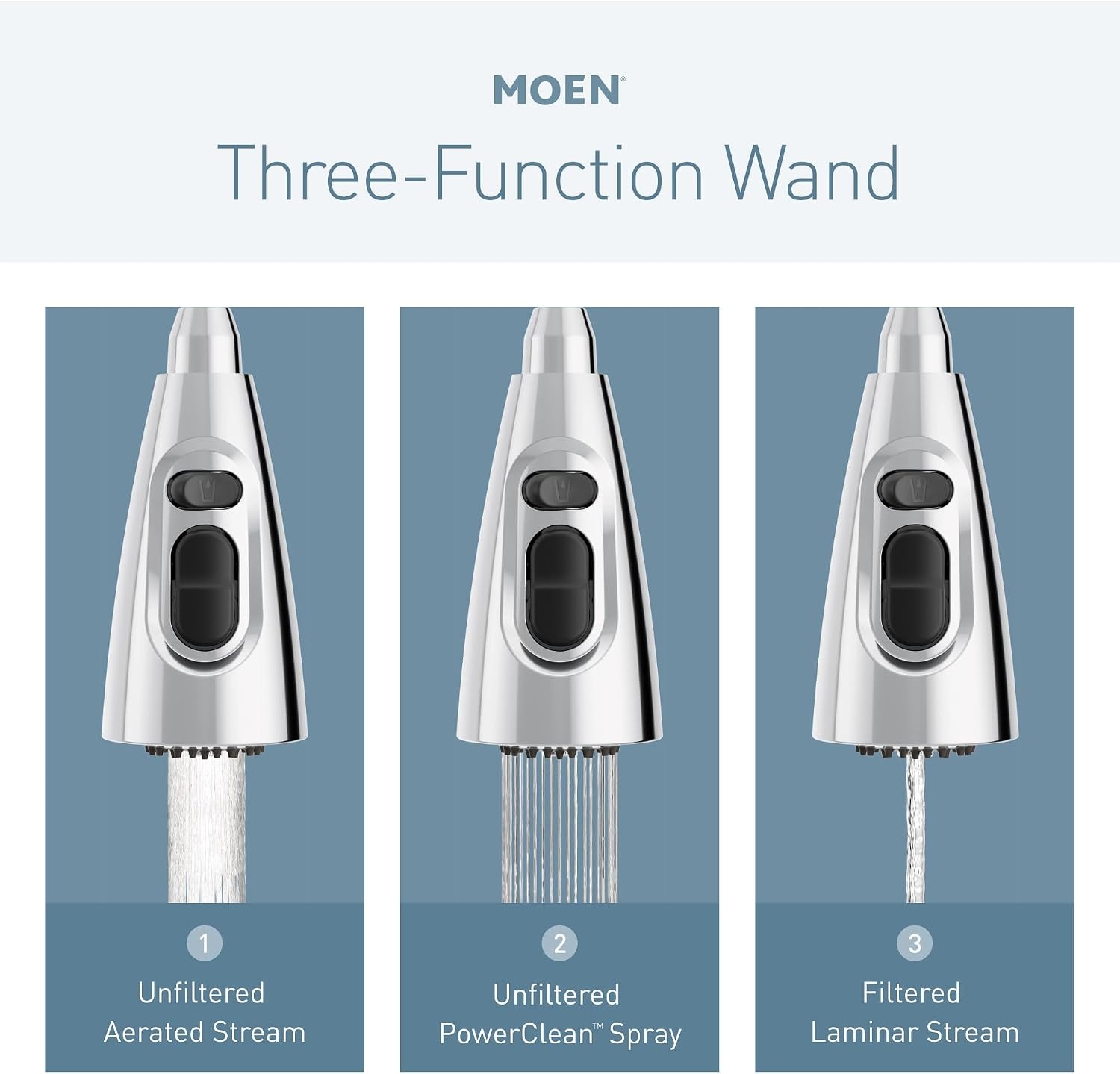 image:imageMoen Paterson Spot Resist Stainless Water Filtration OneHandle High Arc Pulldown Kitchen Faucet Water Filter for Sink Faucet Sold Separately FS72003SRSChrome