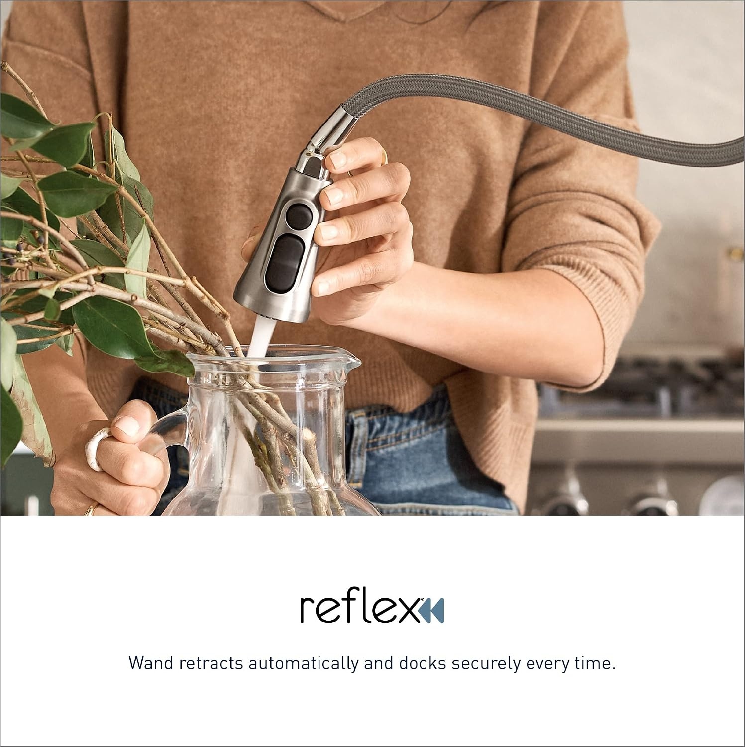 image:imageMoen Paterson Spot Resist Stainless Water Filtration OneHandle High Arc Pulldown Kitchen Faucet Water Filter for Sink Faucet Sold Separately FS72003SRSSpot Resist Stainless