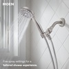 image:imageMoen 20091SRN 5Setting Hand Held Brushed Nickel Spot Resist Shower Head 25 GPMPack of 1