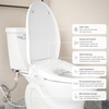 image:imageMoen 3Series Biscuit Standard Electronic Bidet Seat with Remote Control for Elongated Toilets Electrical Outlet Required EB1500EBS