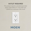image:imageMoen 3Series Biscuit Standard Electronic Bidet Seat with Remote Control for Elongated Toilets Electrical Outlet Required EB1500EBS