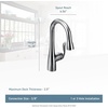 image:imageMoen 5995ORB Arbor One Handle High Arc Pulldown Bar Faucet with Reflex Oil Rubbed BronzeSpot Resist Stainless