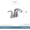 image:imageMoen 6172BL Glyde TwoHandle High Arc Centerset Bathroom Faucet Matte Black