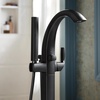 image:imageMoen 695BL Voss OneHandle Freestanding Floor Mount Tub Filler with Handshower