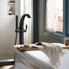 image:imageMoen 695BL Voss OneHandle Freestanding Floor Mount Tub Filler with Handshower