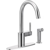 image:imageMoen 7165 Align OneHandle HighArc Modern Kitchen Faucet with Side Spray ChromeChrome