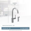image:imageMoen 7165 Align OneHandle HighArc Modern Kitchen Faucet with Side Spray ChromeChrome