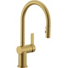image:imageMoen 7622BL CIA Pulldown Kitchen Faucet with Power Boost Includes Optional Chrome and Brushed Gold Accents Matte Black withBrushed Gold