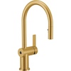 image:imageMoen 7622BL CIA Pulldown Kitchen Faucet with Power Boost Includes Optional Chrome and Brushed Gold Accents Matte Black withBrushed Gold