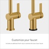 image:imageMoen 7622BL CIA Pulldown Kitchen Faucet with Power Boost Includes Optional Chrome and Brushed Gold Accents Matte Black withBrushed Gold